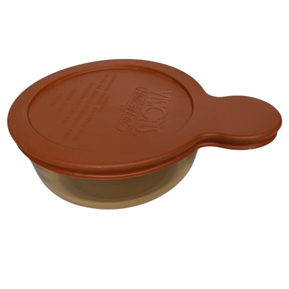 Corning Visions Heat 'n' Eat Grab It Bowl V-150-B Amber Glass w/V-150-PC Lid - Picture 1 of 16